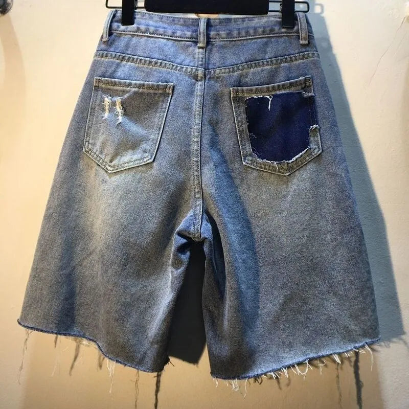 Short jeans rasgado diamond