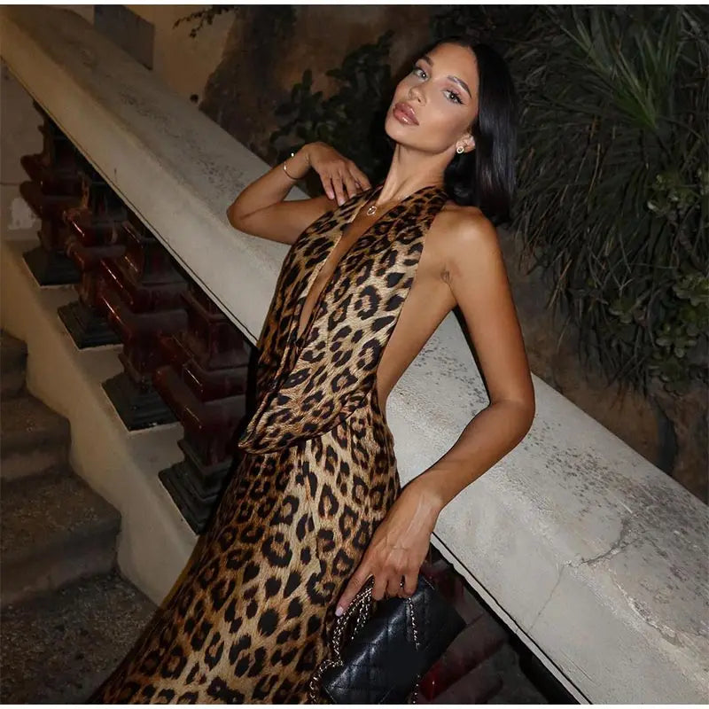 Vestido longo | Leopard