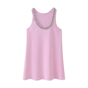 Vestido curto pink | Malha