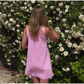 Vestido curto pink | Malha