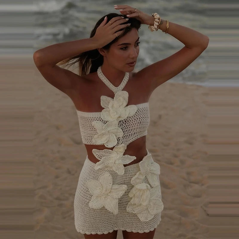 Vestido curto flower | Beachwear