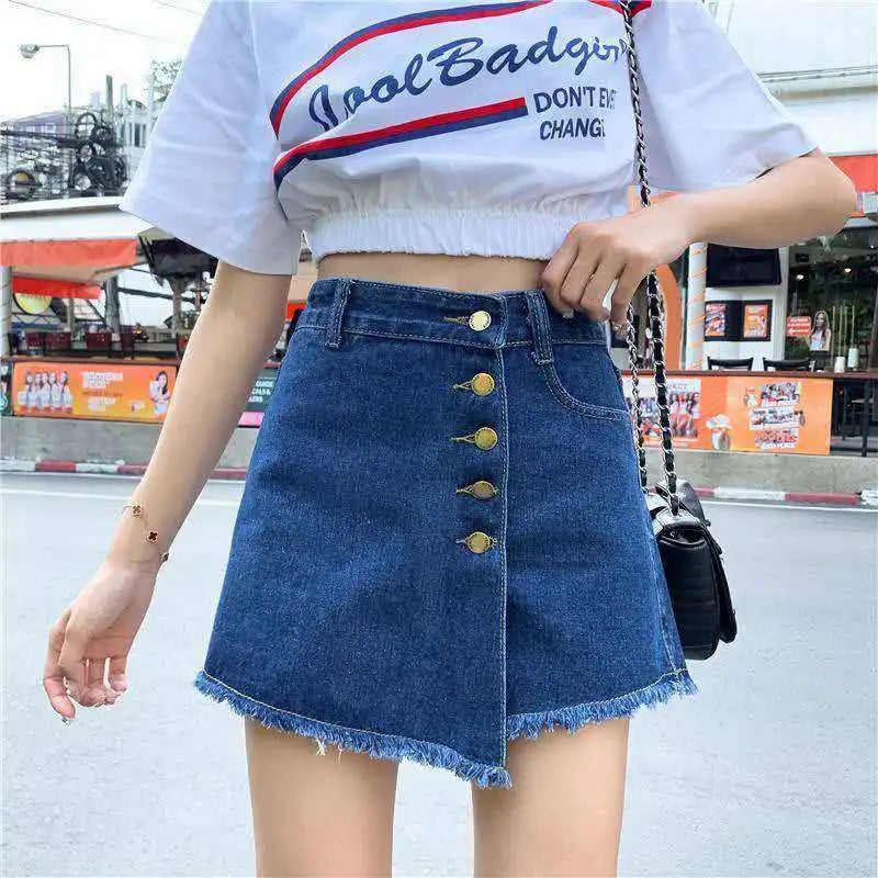 Short saia jeans