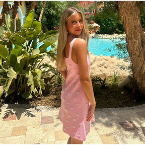 Vestido curto pink | Malha